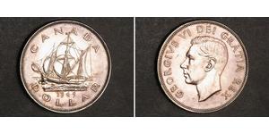 1 Dólar Canadá Plata Jorge VI (1895-1952)