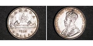 1 Dólar Canadá Plata Jorge V (1865-1936)