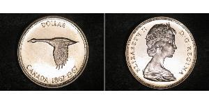 1 Dólar Canadá Plata Isabel II (1926-2022)