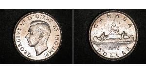 1 Dólar Canadá Plata Jorge VI (1895-1952)