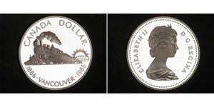 1 Dólar Canadá Plata Isabel II (1926-2022)