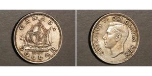 1 Dólar Canadá Plata Jorge VI (1895-1952)