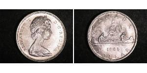 1 Dólar Canadá Plata Isabel II (1926-2022)