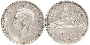 1 Dólar Canadá Plata Jorge VI (1895-1952)