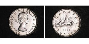 1 Dólar Canadá Plata Isabel II (1926-2022)