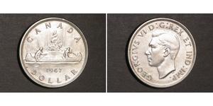 1 Dólar Canadá Plata Jorge VI (1895-1952)