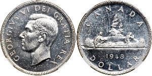 1 Dólar Canadá Plata Jorge VI (1895-1952)