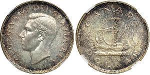 1 Dólar Canadá Plata Jorge VI (1895-1952)