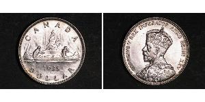 1 Dólar Canadá Plata Jorge V (1865-1936)