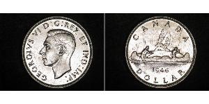 1 Dólar Canadá Plata Jorge VI (1895-1952)