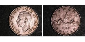 1 Dólar Canadá Plata Jorge VI (1895-1952)