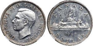 1 Dólar Canadá Plata Jorge VI (1895-1952)