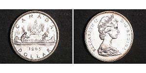 1 Dólar Canadá Plata Isabel II (1926-2022)