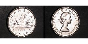 1 Dólar Canadá Plata Isabel II (1926-2022)