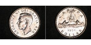 1 Dólar Canadá Plata Jorge VI (1895-1952)