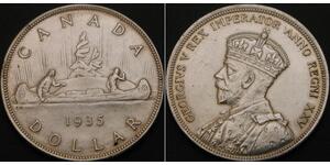 1 Dólar Canadá Plata Jorge V (1865-1936)