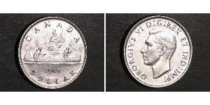 1 Dólar Canadá Plata Jorge VI (1895-1952)