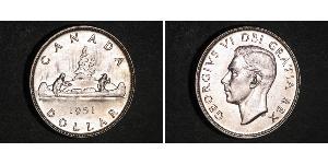 1 Dólar Canadá Plata Jorge VI (1895-1952)