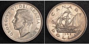 1 Dólar Canadá Plata Jorge VI (1895-1952)