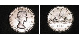 1 Dólar Canadá Plata Isabel II (1926-2022)