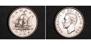 1 Dólar Canadá Plata Jorge VI (1895-1952)