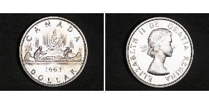 1 Dólar Canadá Plata Isabel II (1926-2022)