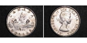 1 Dólar Canadá Plata Isabel II (1926-2022)