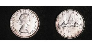 1 Dólar Canadá Plata Isabel II (1926-2022)