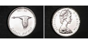 1 Dólar Canadá Plata Isabel II (1926-2022)