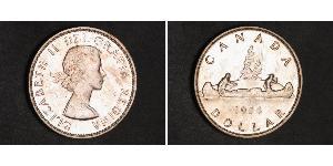 1 Dólar Canadá Plata Isabel II (1926-2022)