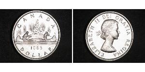 1 Dólar Canadá Plata Isabel II (1926-2022)