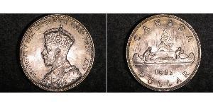 1 Dólar Canadá Plata Jorge V (1865-1936)