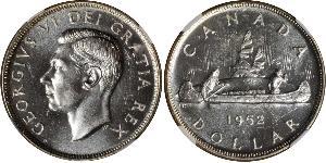 1 Dólar Canadá Plata Jorge VI (1895-1952)