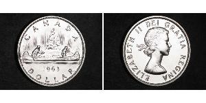 1 Dólar Canadá Plata Isabel II (1926-2022)