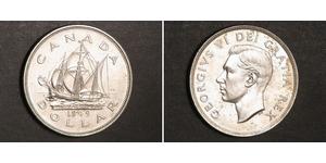 1 Dólar Canadá Plata Jorge VI (1895-1952)