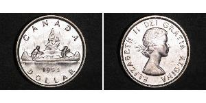 1 Dólar Canadá Plata Isabel II (1926-2022)