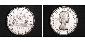 1 Dólar Canadá Plata Isabel II (1926-2022)