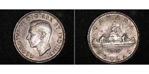 1 Dólar Canadá Plata Jorge VI (1895-1952)