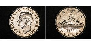 1 Dólar Canadá Plata Jorge VI (1895-1952)