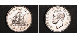 1 Dólar Canadá Plata Jorge VI (1895-1952)