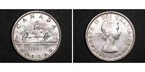 1 Dólar Canadá Plata Isabel II (1926-2022)