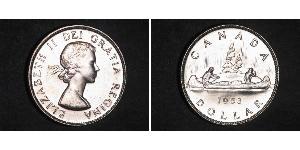 1 Dólar Canadá Plata Isabel II (1926-2022)