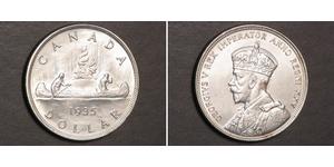 1 Dólar Canadá Plata Jorge V (1865-1936)