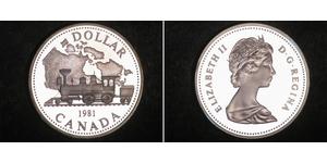 1 Dólar Canadá Plata 