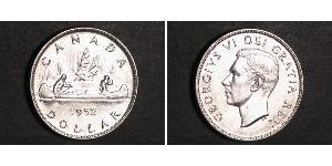 1 Dólar Canadá Plata Jorge VI (1895-1952)