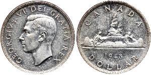 1 Dólar Canadá Plata Jorge VI (1895-1952)