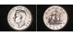 1 Dólar Canadá Plata Jorge VI (1895-1952)