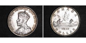 1 Dólar Canadá Plata Jorge V (1865-1936)