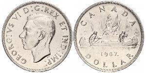 1 Dólar Canadá Plata Jorge VI (1895-1952)