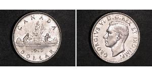 1 Dólar Canadá Plata Jorge VI (1895-1952)